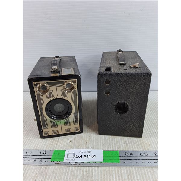 (2) Antique Kodak Brownie Film Cameras - As Is