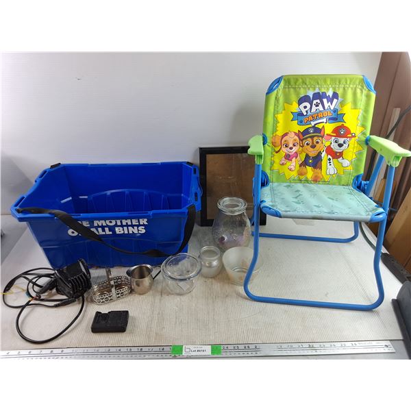Paw Patrol Folding Kids Chair, Shopping Basket, Cookie Jar, Picture Frame, Misc, PICKUP ONLY
