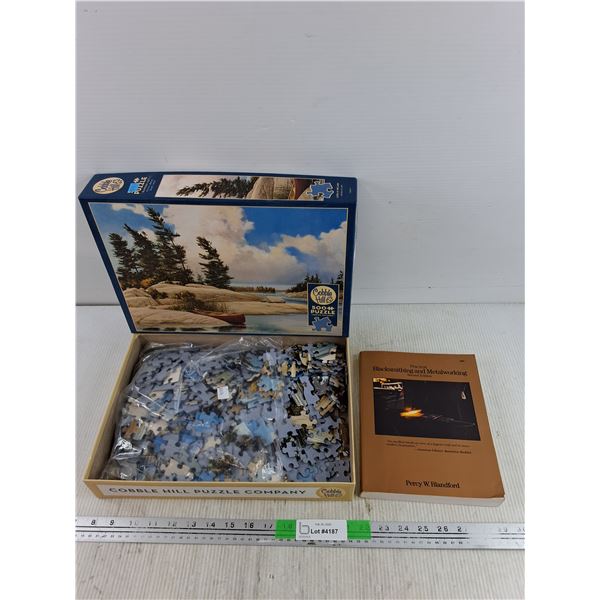 Cobble Hill 500 Piece Puzzle, Blacksmithing & Metalworking Book