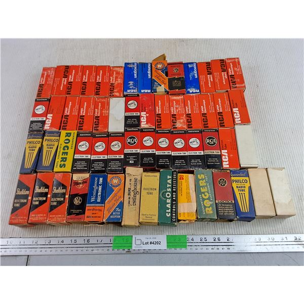 Assorted Vintage Radio Tubes - RCA, Sheldon, Marconi, Philco - As Is