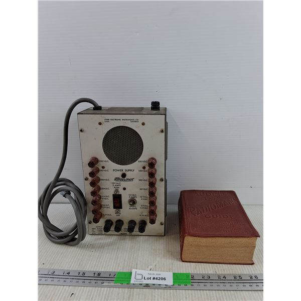 Vintage Stark Power Supply - As Is, Audels New Radiomans Guide