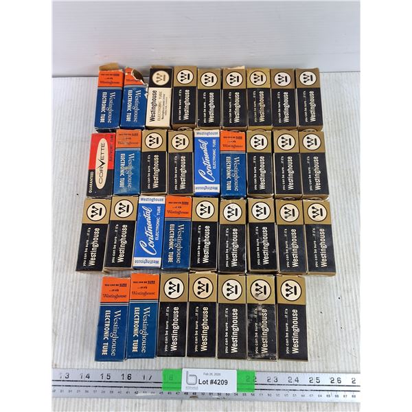 Assorted Vintage Radio Tubes - Westinghouse, Corvette - As Is
