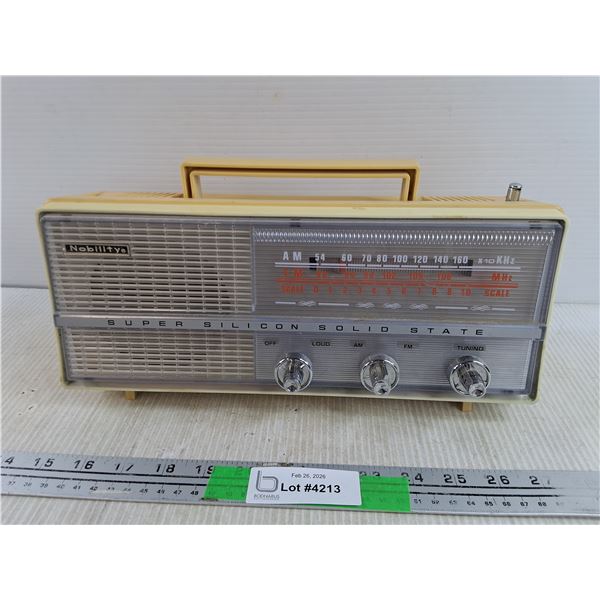 Vintage Nobility Super Silicon Solid State Radio - As Is