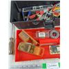 Image 4 : Holt Plastic Tool Box 6" x 15" x 7", Level, Screwdriver, Clamps & Misc