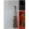Image 6 : Holt Plastic Tool Box 6" x 15" x 7", Level, Screwdriver, Clamps & Misc