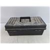 Image 8 : Holt Plastic Tool Box 6" x 15" x 7", Level, Screwdriver, Clamps & Misc