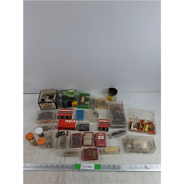 Assorted Vintage Transistors & Electrical Supplies  - As Is