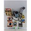 Image 1 : Vintage Powerstat, Taymor Soap Holder & Utility Bar, Signal Stat Lens, Electro Flasher, Misc - As Is