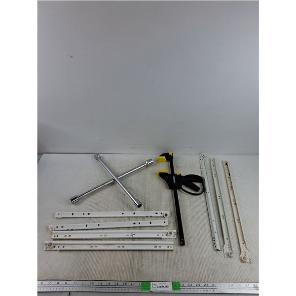 18" Drawer Slides, 19" ToolTech Bar Clamp, Lug Wrench - PICK UP