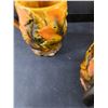 Image 6 : Ceramic Autumn Themed Coffee Set - Mugs, Cream & Sugar Set, Coffee Pot - Chipped