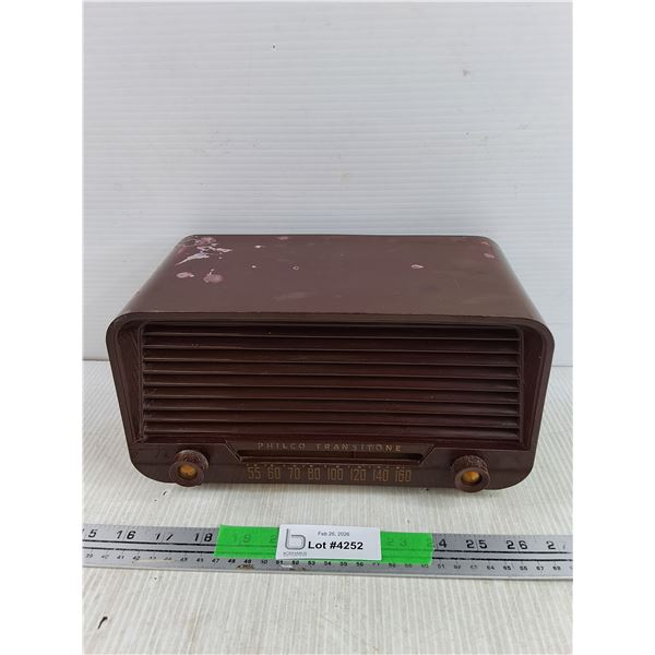 Vintage Philco Transitone Radio -As Is