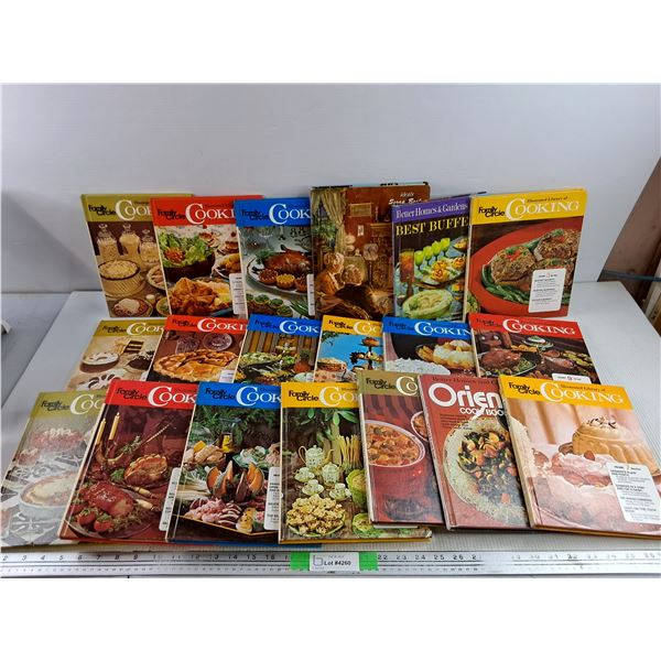 Assorted Books - Illustrated Library of Cooking, Best Buffets, Ideals Scrap Book
