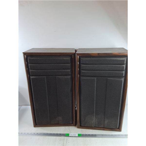 (2) Vintage Juliette Air Suspension Speakers - As Is, 25" x 14" 9", PICKUP ONLY