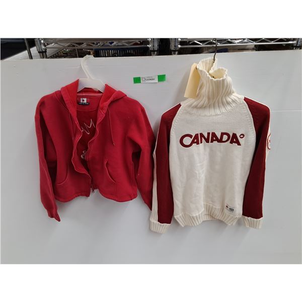 2010 Canada Olympic Games Turtleneck Sweater -Size M,  Mariposa Sport Bunny Hug - Size S