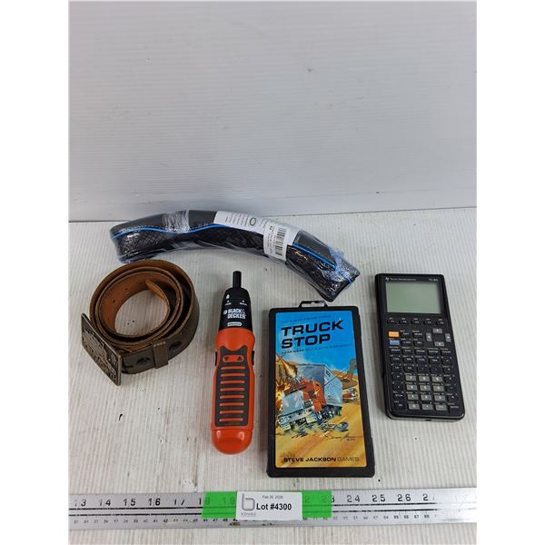 Kenworth Leather Belt, TI85 Graphing Calculator, Leather Steering Wheel Cover, Misc