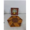 Image 4 : Wooden Candy Dispenser, Picture Frame, (2) Ear Buds- As Is