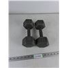 Image 1 : Pair of 15 Pound Dumbbells, Cannot Ship
