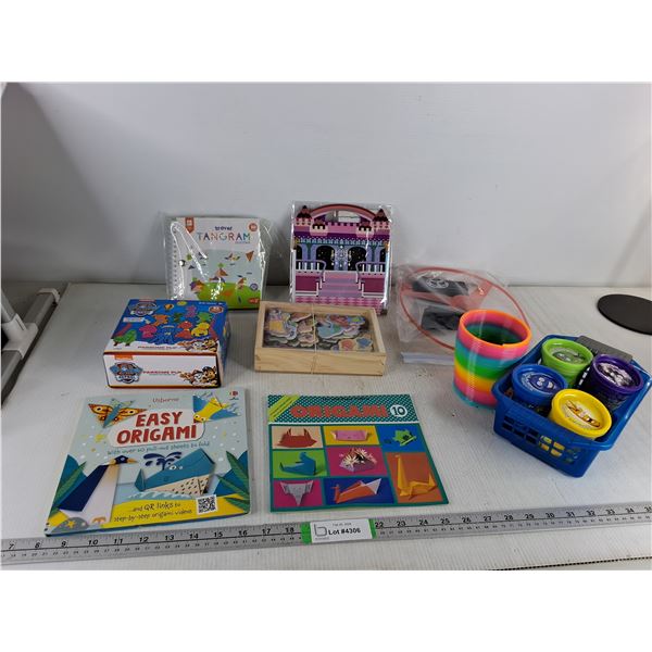 Various Children's Toys- Silky Scent Dough, Puzzles, Slinkie