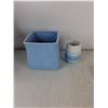 Image 4 : (2) Vases, Various Jewelry Pieces, Blue Flower Pictured Framed