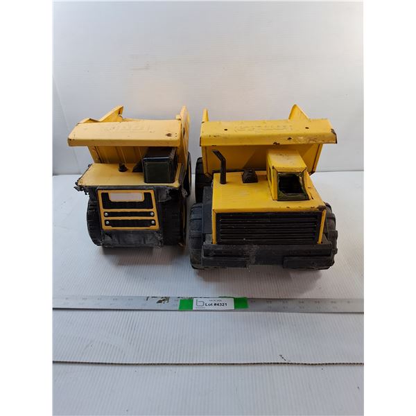 (2) Metal Model Tonka Dumptrucks Up to 17" - PICK UP