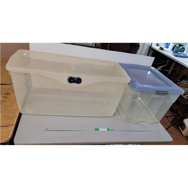 (2) Storage Totes Up to 34.5" x 16" x 15.5", Cannot Ship