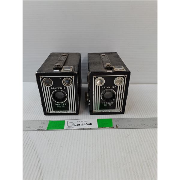 (2) Brownie Box Cameras- As Is