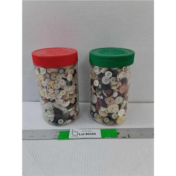 (2) Jars of Buttons