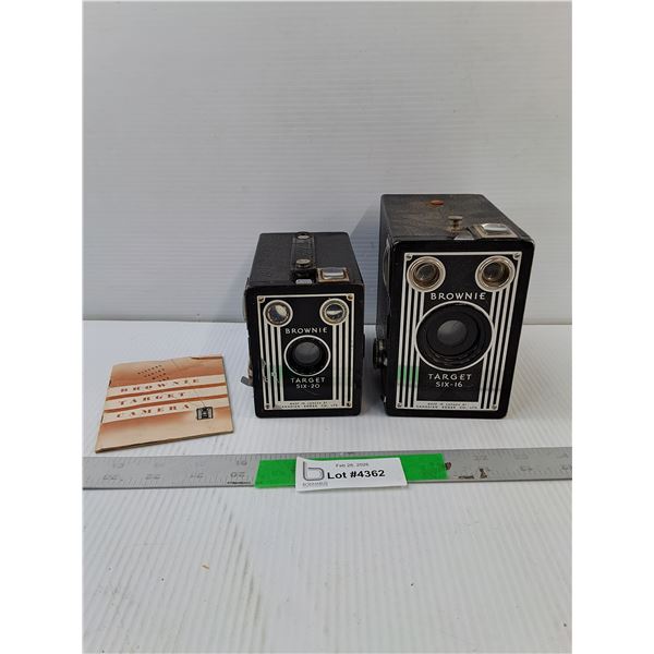 (2) Vintage Brownie Box Cameras- As Is