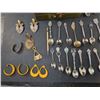 Image 3 : Earrings, Souvenir Spoons & Wooden Storage Box