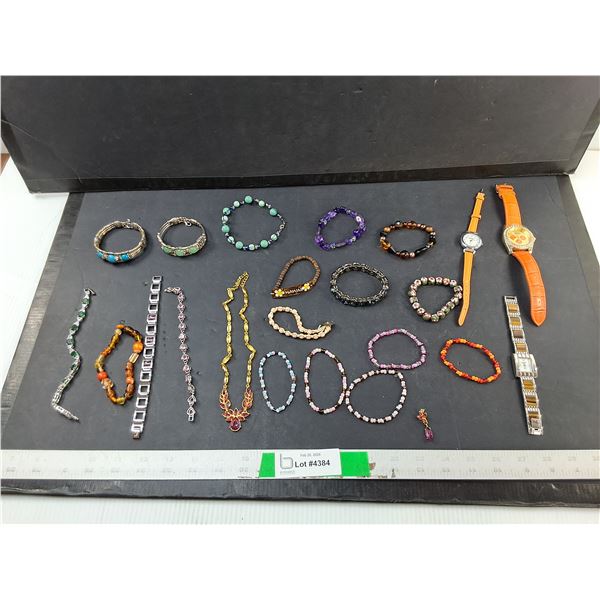 Jewelry Lot- Bracelets, Watches, Necklace