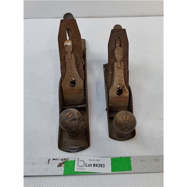 (2) Vintage Stanley Hand Planes Up to 14"