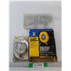 Image 1 : 2.5" Gauge, 100 Ft. Tape Measure & Cotter Pins