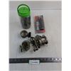 Image 1 : Disassembled Fishing Reel, Container of Assorted Screws, NIB Tekz Flashlight