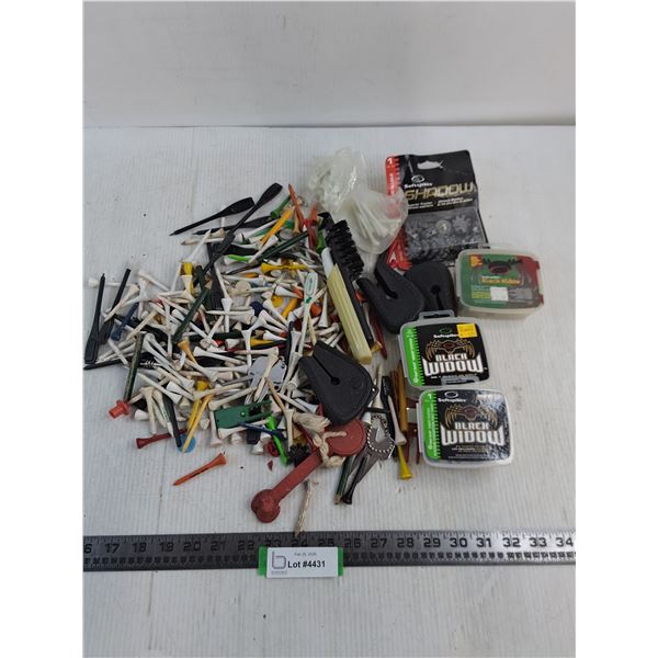 Assorted Golfing Accessories (Tees, Spikes, Misc.)