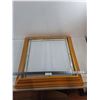 Image 1 : * Wood Framed Ceiling Light - Untested, As Is - 29x29x4" - PICK UP ONLY
