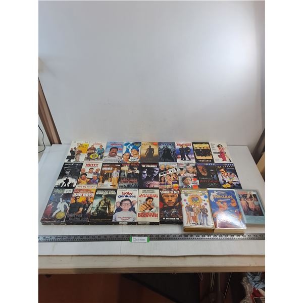 (27) VHS Movies (Gladiator, Knight's Tale, The Untouchables)