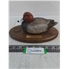 Image 1 : Ducks Unlimited Ornamental Hand-Made Duck on Wood Platform