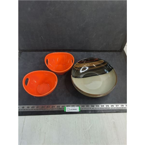 Sango Ceramic Fruit Bowl, Pair of Portuguese Destinos Asian Bowls