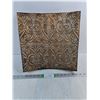 Image 1 : (1) Gold Tone Metal Design Wall Decor:13.75"x14.25"