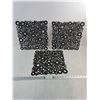 Image 1 : (3) Black Flat Design Wall Decor: 14"x14"