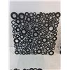 Image 2 : (3) Black Flat Design Wall Decor: 14"x14"