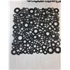 Image 4 : (3) Black Flat Design Wall Decor: 14"x14"