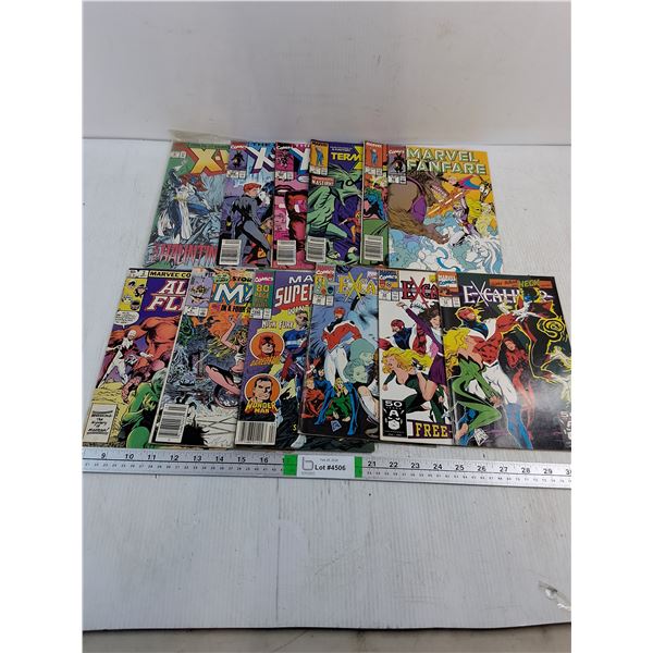 (12) Comic Books Featuring X-Men,Excalibur,Terminator and others as pictured