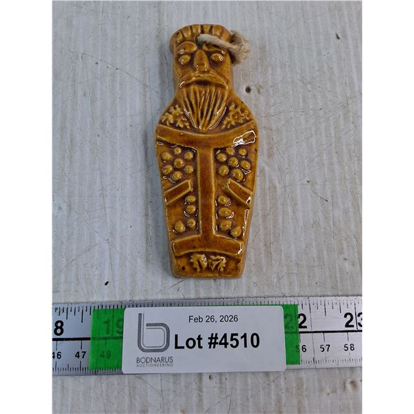 Vintage Dutch Ceramic Abraham Figurine-Folk Art Ornament-4.5" L