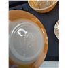 Image 5 : Fire King Lustreware Dish Set & Whale Salt & Pepper Shakers