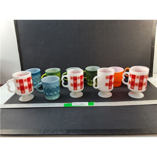 (11) Fire King and Anchor Hocking Vintage Coffee Mugs