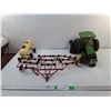 Image 1 : Model Tractor, Plow & Tank Trailer- As Is - PICK UP