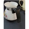 Image 3 : (3) Ceramic Teapots- Corning Ware, Misc.