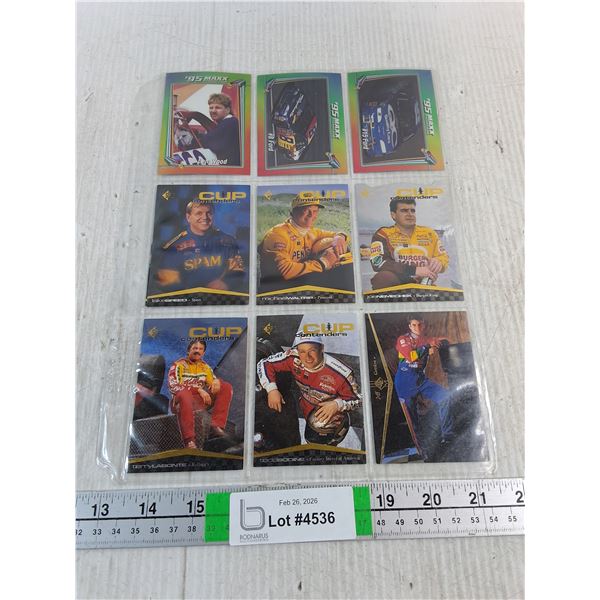 (9) Winston Cup Contenders Cards - Cannot Authenticate