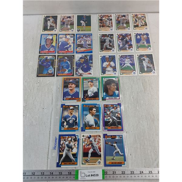 (27) Assorted Toronto Blue Jay Cards- Cannot Authenticate